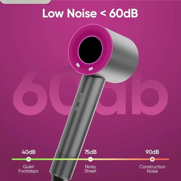 Supersonic Hair Dryer - Red and Gray